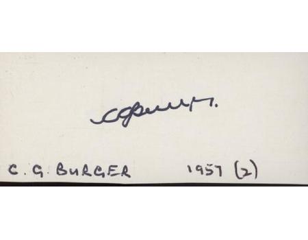 CHRISTOPHER BURGER (SOUTH AFRICA) CRICKET AUTOGRAPH
