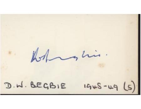 DENIS BEGBIE (SOUTH AFRICA) CRICKET AUTOGRAPH