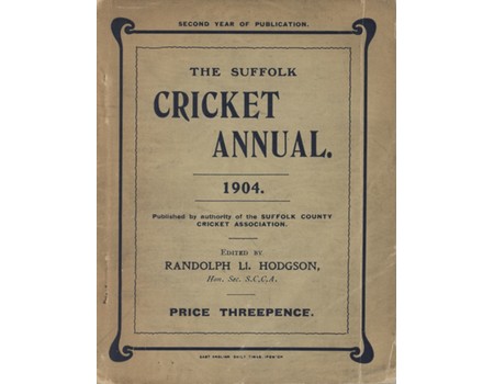 THE SUFFOLK COUNTY CRICKET ANUAL 1904