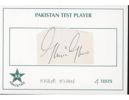 KABIR KHAN (PAKISTAN) CRICKET AUTOGRAPH