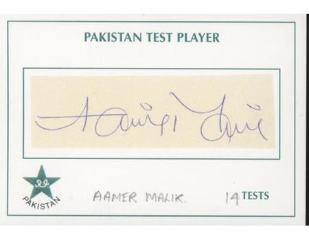 AAMER MALIK (PAKISTAN) CRICKET AUTOGRAPH