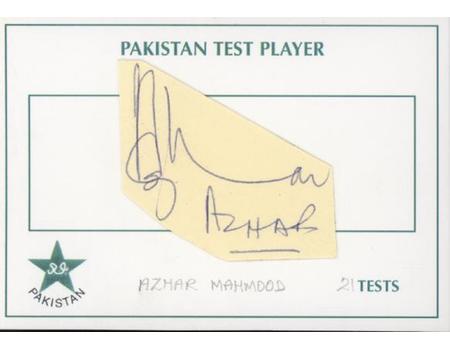 AZHAR MAHMOOD (PAKISTAN) CRICKET AUTOGRAPH