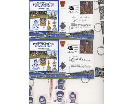 PORTSMOUTH FOOTBALL CLUB FIRST DAY COVERS (X5)