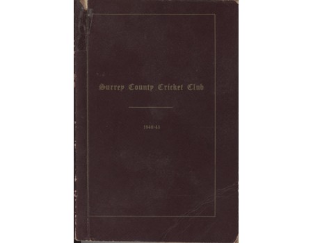 SURREY COUNTY CRICKET CLUB 1940-45 [HANDBOOK]