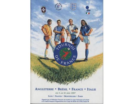 LE TOURNOI TOURNAMENT 1997 FOOTBALL PROGRAMME - ENGLAND CHAMPIONS