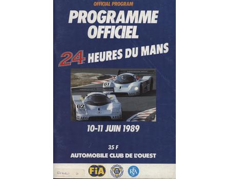 LE MANS 1989 - OFFICIAL PROGRAMME