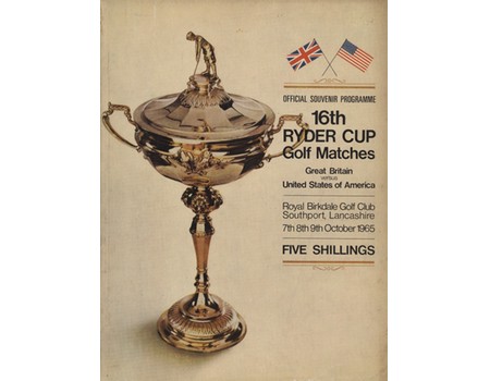 RYDER CUP 1965 (ROYAL BIRKDALE) OFFICIAL GOLF PROGRAMME