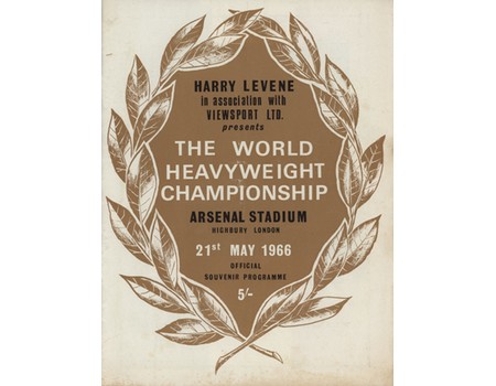 MUHAMMAD ALI V HENRY COOPER 1966 BOXING PROGRAMME.