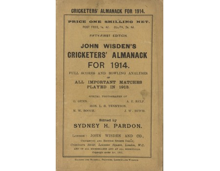 WISDEN CRICKETERS