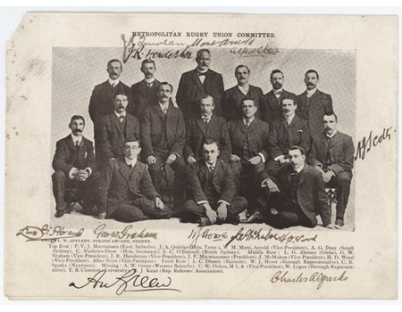 METROPOLITAN RUGBY UNION (SYDNEY) V BRITISH LIONS 1904 MENU - SIGNED BY COMMITTEE
