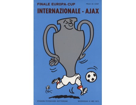 INTER MILAN V AJAX 1972 (EUROPEAN CUP FINAL) FOOTBALL PROGRAMME