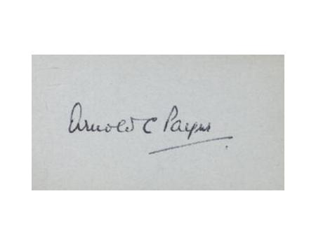ARNOLD C PAYNE (NORTHAMPTONSHIRE) CRICKET AUTOGRAPH