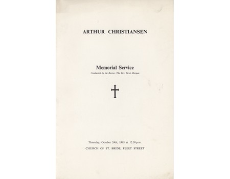 ARTHUR CHRISTIANSEN (JOURNALIST) 1963 ORDER OF THANKSGIVING