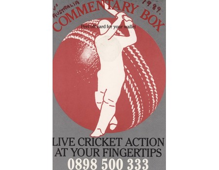 COMMENTARY BOX CRICKETERS 1989 AUTOGRAPHS
