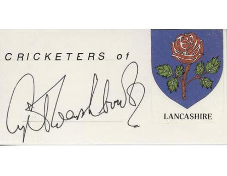 CYRIL WASHBROOK (LANCASHIRE & ENGLAND) CRICKET AUTOGRAPH