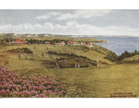 BUDLEIGH SALTERTON GOLF LINKS GOLF POSTCARD