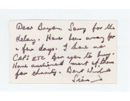 STAN MORTENSEN (BLACKPOOL & ENGLAND) SIGNED BUSINESS CARD