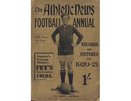 ATHLETIC NEWS FOOTBALL ANNUAL 1920-21
