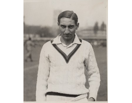 NAWAB OF OF PATAUDI (ENGLAND, INDIA & WORCESTERSHIRE) 1934 CRICKET PHOTOGRAPH