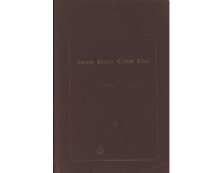 SURREY COUNTY CRICKET CLUB HANDBOOK FOR 1956