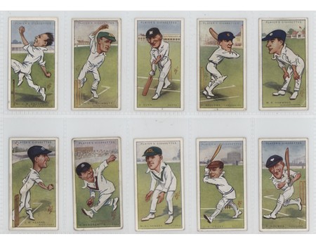 CRICKETERS CARICATURES BY "RIP" 1926 CIGARETTE CARDS