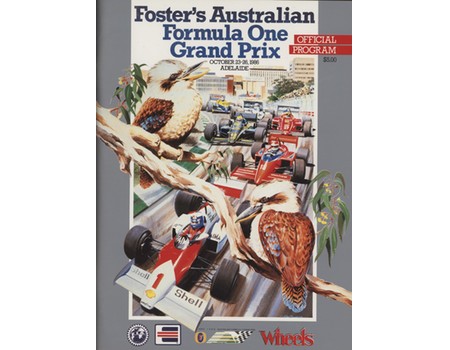 AUSTRALIAN GRAND PRIX 1986 MOTOR RACING PROGRAMME