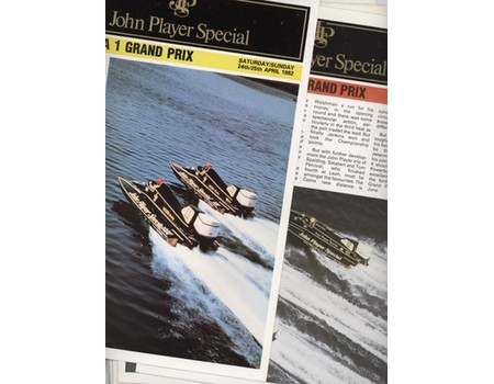 FORMULA 1 POWERBOAT WORLD CHAMPIONSHIP 1982 - 6 OFFICIAL PROGRAMMES