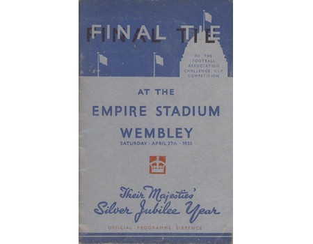 SHEFFIELD WEDNESDAY V WEST BROMWICH ALBION 1935 (F.A. CUP FINAL) FOOTBALL PROGRAMME