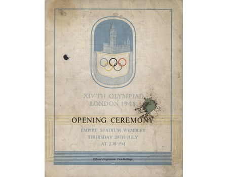 LONDON OLYMPICS 1948 OPENING CEREMONY PROGRAMME