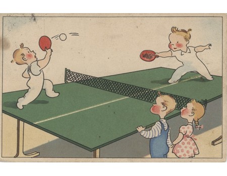 HUNGARIAN TABLE TENNIS POSTCARD 1930S