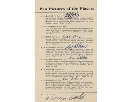 LEEDS V BRADFORD NORTHERN 1947 (CHALLENGE CUP FINAL) SIGNED RUGBY LEAGUE PROGRAMME