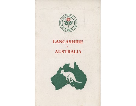 LANCASHIRE V AUSTRALIA 1933 RUGBY LEAGUE RECEPTION & TEA MENU
