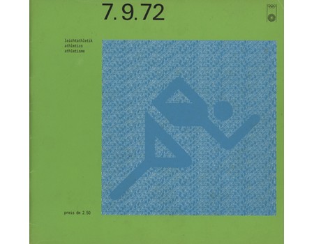 MUNICH OLYMPICS 1972 ATHLETICS PROGRAMME