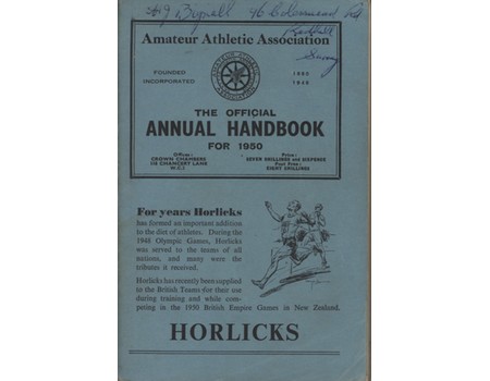 AMATEUR ATHLETIC ASSOCIATION HANDBOOK 1950
