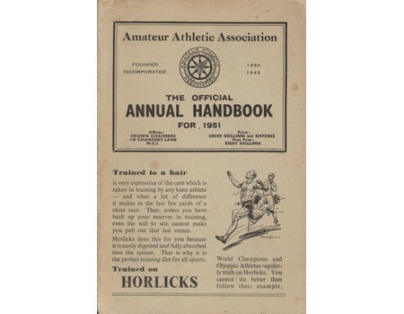 AMATEUR ATHLETIC ASSOCIATION HANDBOOK 1951