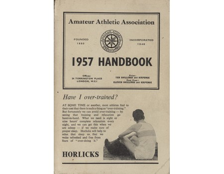 AMATEUR ATHLETIC ASSOCIATION HANDBOOK 1957