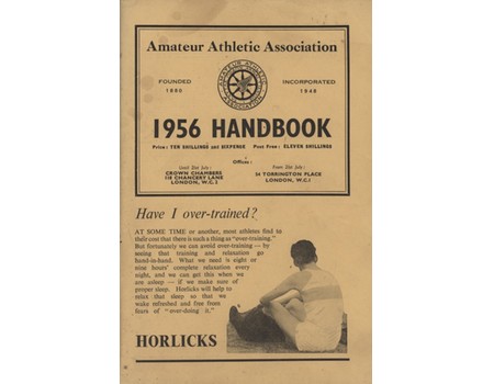 AMATEUR ATHLETIC ASSOCIATION HANDBOOK 1956
