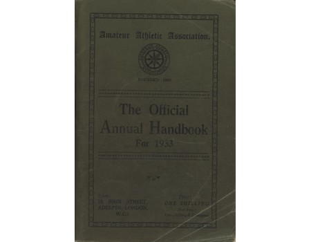 AMATEUR ATHLETIC ASSOCIATION HANDBOOK 1933
