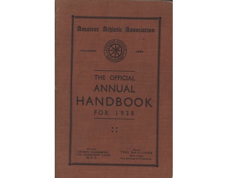 AMATEUR ATHLETIC ASSOCIATION HANDBOOK 1938