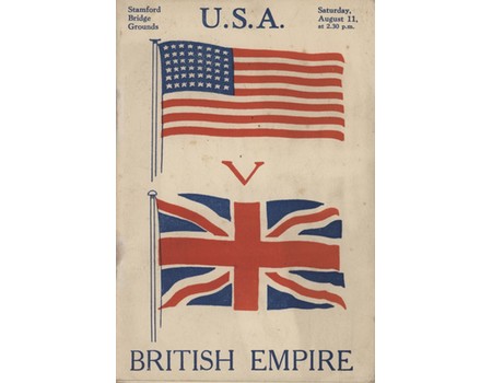 BRITISH EMPIRE V U.S.A. 1928 (STAMFORD BRIDGE) ATHLETICS PROGRAMME