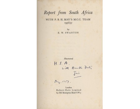 REPORT FROM SOUTH AFRICA WITH P.B.H. MAY