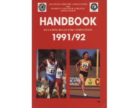 AMATEUR ATHLETIC ASSOCIATION AND WOMENS ATHLETIC ASSOCIATION HANDBOOK 1991/92