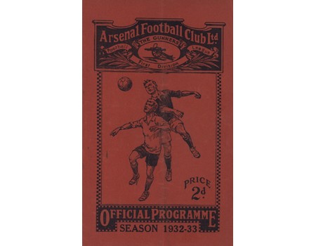 ARSENAL V ASTON VILLA 1932-33 FOOTBALL PROGRAMME