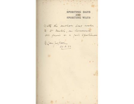 SPORTING DAYS AND SPORTING WAYS