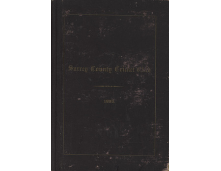 SURREY COUNTY CRICKET CLUB 1893 [HANDBOOK]