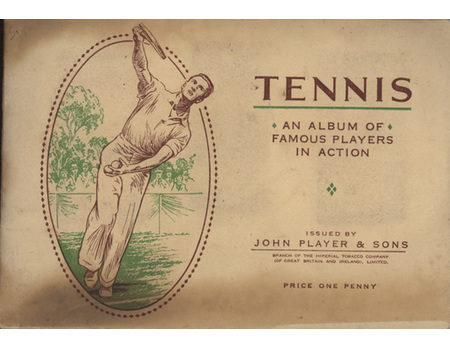 TENNIS 1936 (JOHN PLAYER & SONS) CIGARETTE CARDS - IN ALBUM