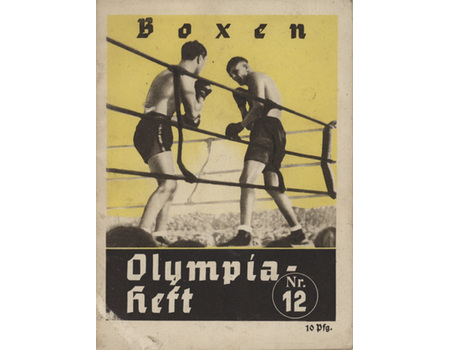 BERLIN OLYMPICS 1936 - BOXING TOURNAMENT SOUVENIR 