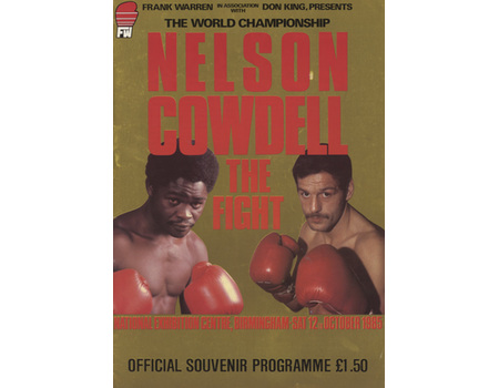 AZUMAH NELSON V PAT COWDELL 1985 BOXING PROGRAMME