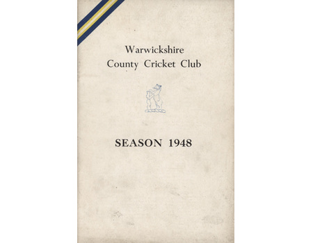 WARWICKSHIRE COUNTY CRICKET CLUB ANNUAL REPORT 1948