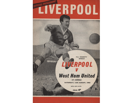 LIVERPOOL V WEST HAM UNITED 1964 (CHARITY SHIELD) FOOTBALL PROGRAMME